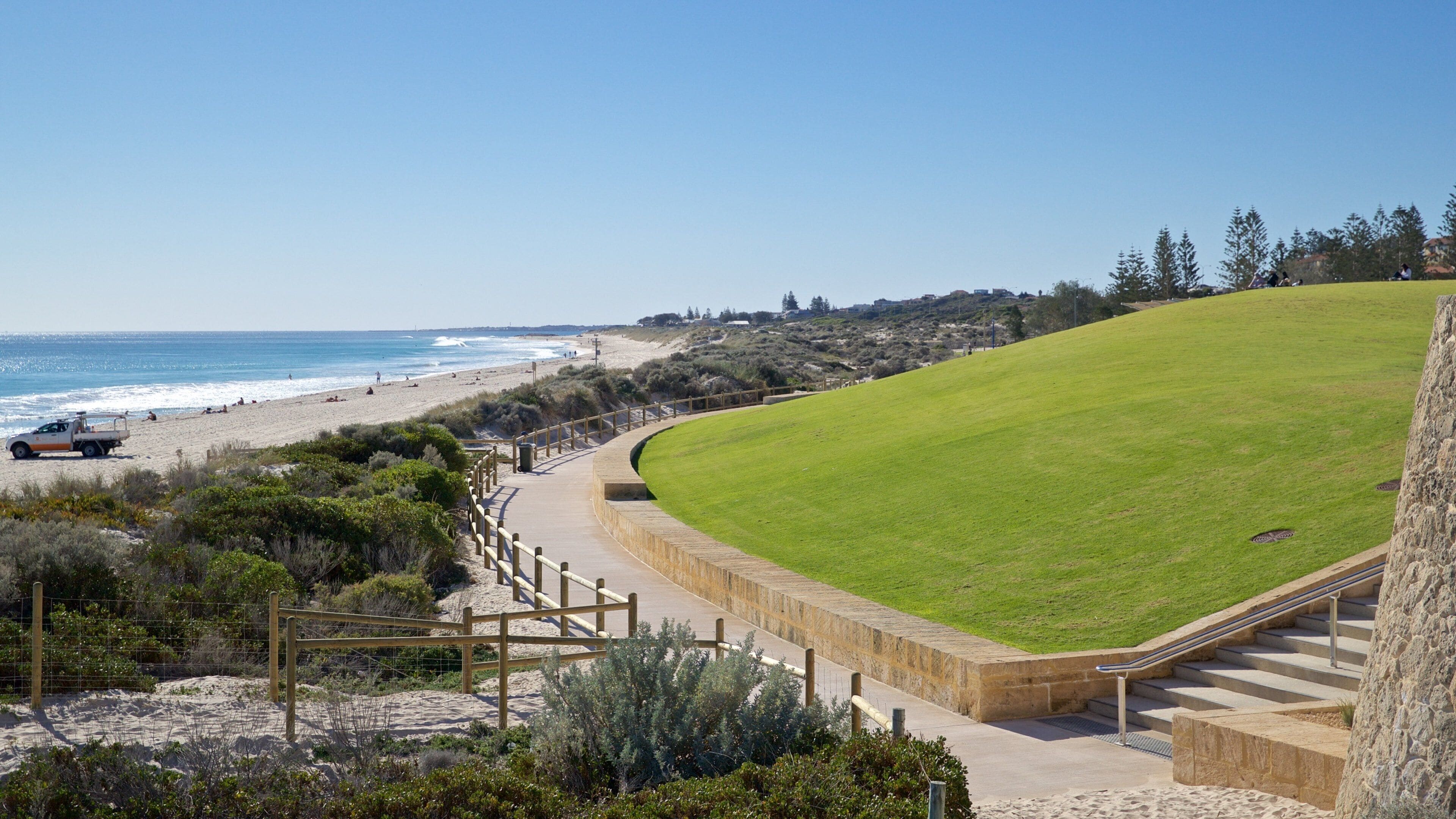 Scarborough Beach featuring a garden, general coastal views and landscape views