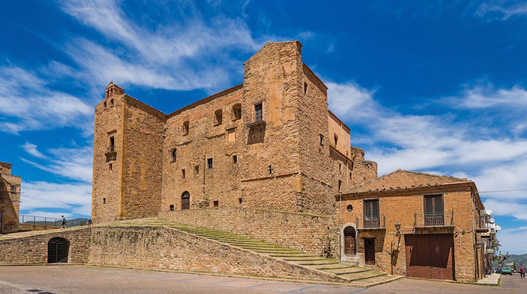 Italy, Sicily, Palermo Province, Castelbuono. The city castle in the town of Castelbuono