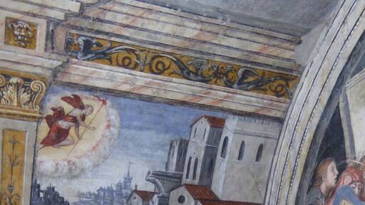 Beautiful frescoes in the crypt of the the church of the Matrice Vecchio in Castel Buono. Most people just go to the castle but this church is worth a visit. The crypt is covered in Frecoes showing the cruxifixction, the death and the resurrection of Christ.