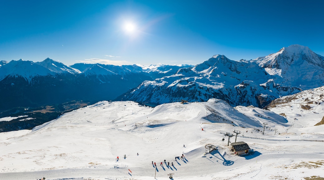 Aussois Ski Resort France Winter Aerial