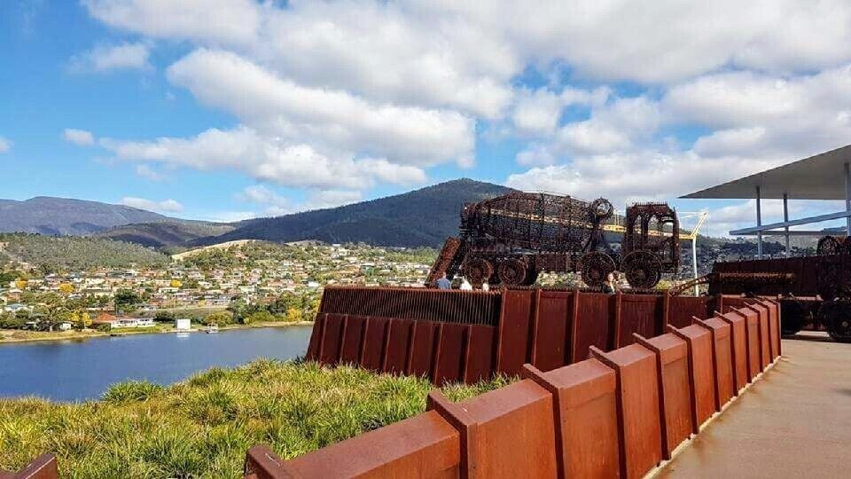 The MONA (museum of old and new art) has stunning views on the outside of the surrounding mountains. Beautiful both inside and out.  #LifeAtExpedia