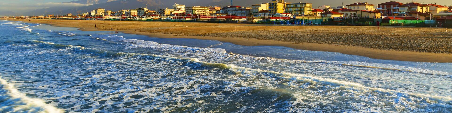 lido di camaiore pier view in versilia
