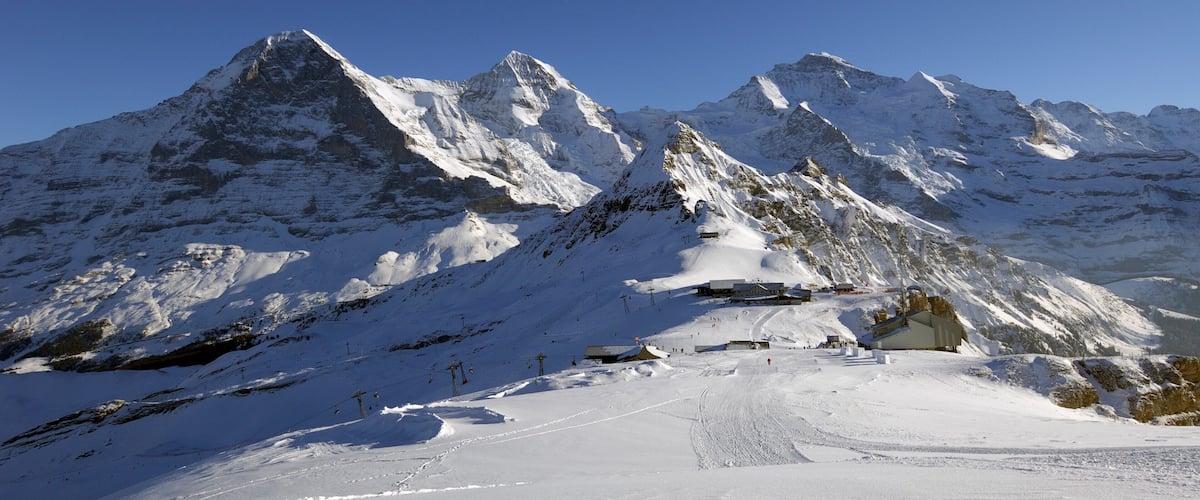 Bernese Alps which includes mountains and snow