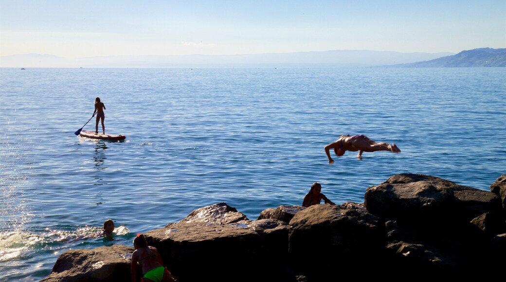 Canton of Vaud featuring general coastal views, swimming and kayaking or canoeing