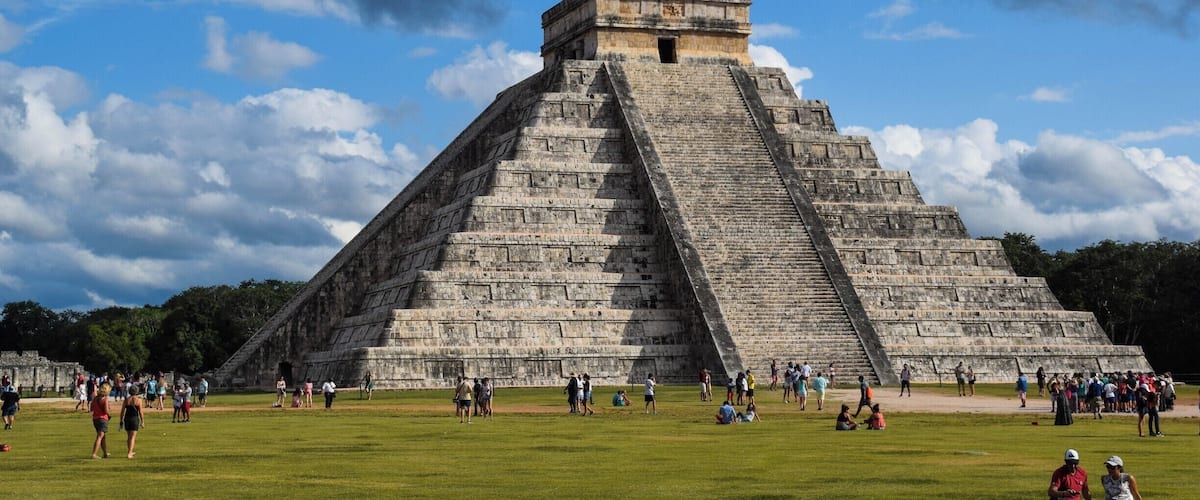 I was super excited to get to see this in person. The site is so much more than this singular temple. Behind where I was standing is a ball court, off to the life is the sacrificial cenote or sinkhole, and behind this temple there is another structure.