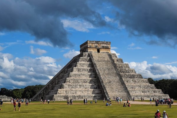 I was super excited to get to see this in person. The site is so much more than this singular temple. Behind where I was standing is a ball court, off to the life is the sacrificial cenote or sinkhole, and behind this temple there is another structure.