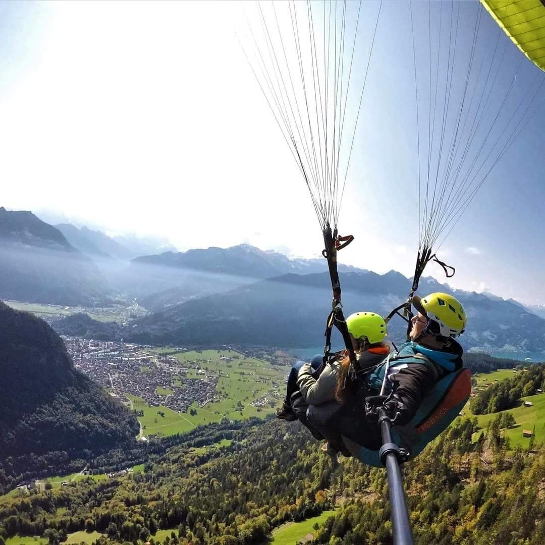Lost for that moment of disbelief. #lifeatexpedia #paragliding #switzerland 
