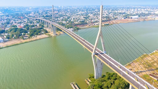 Tampico Bridge, connecting Tamaulipas with Veracruz over the Panuco River in Mexico.