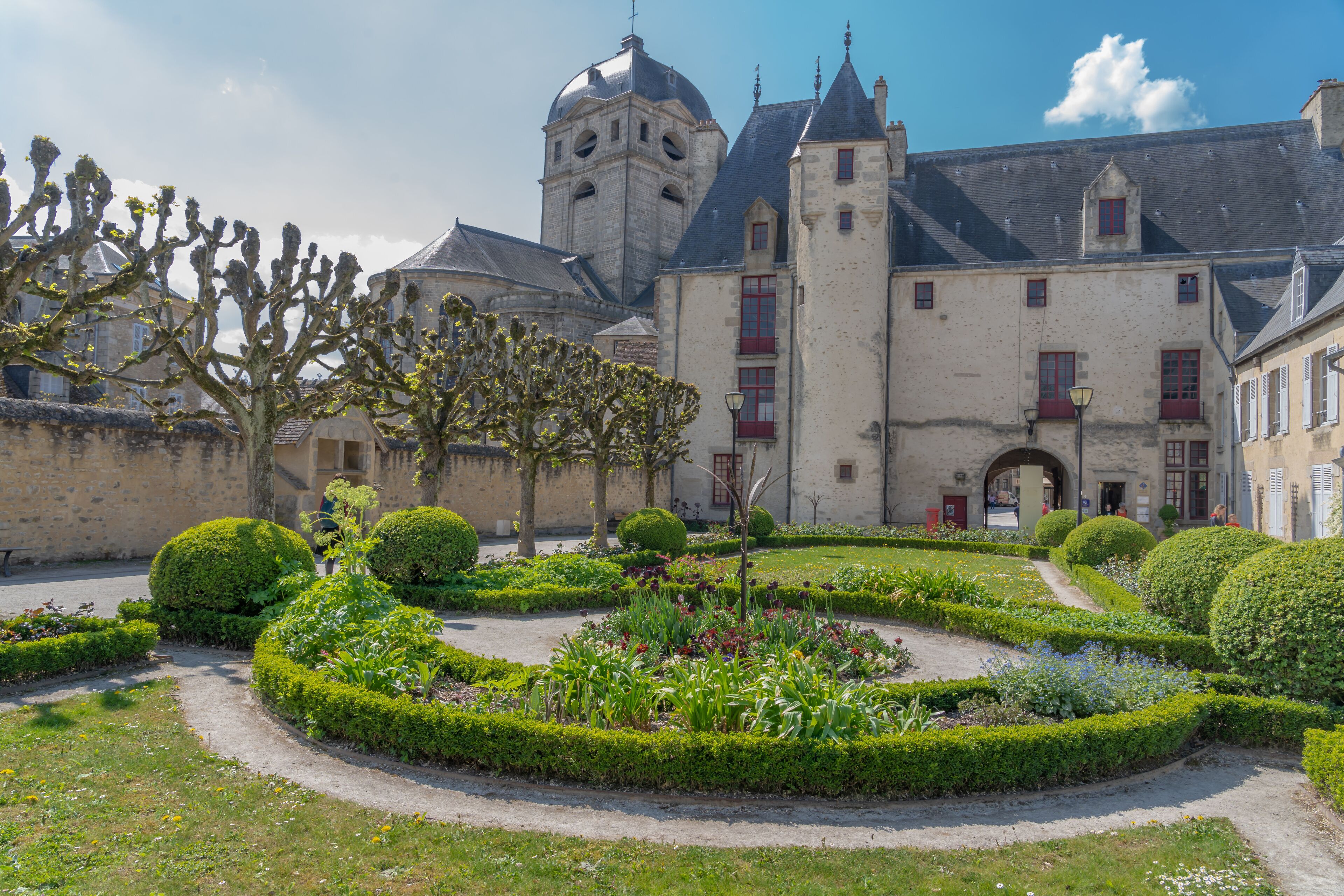 Alençon, France - 04 20 2019:  The garden of the House of Ozé