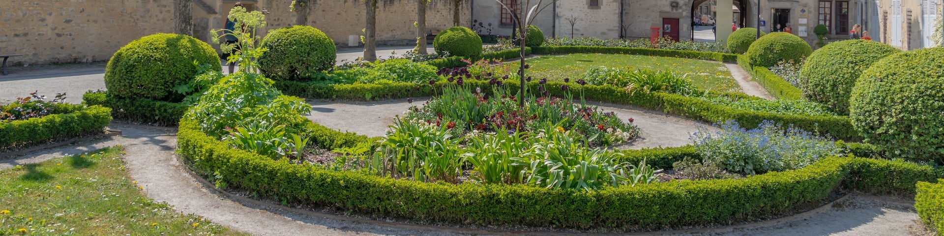 Alençon, France - 04 20 2019: The garden of the House of Ozé