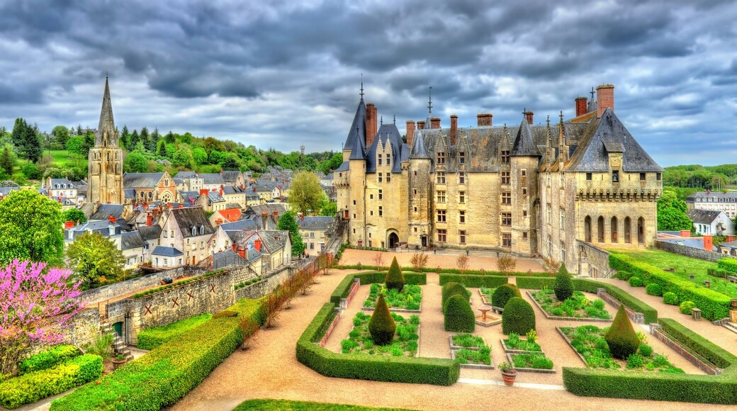 View of the Chateau de Langeais, a castle in the Loire Valley, France