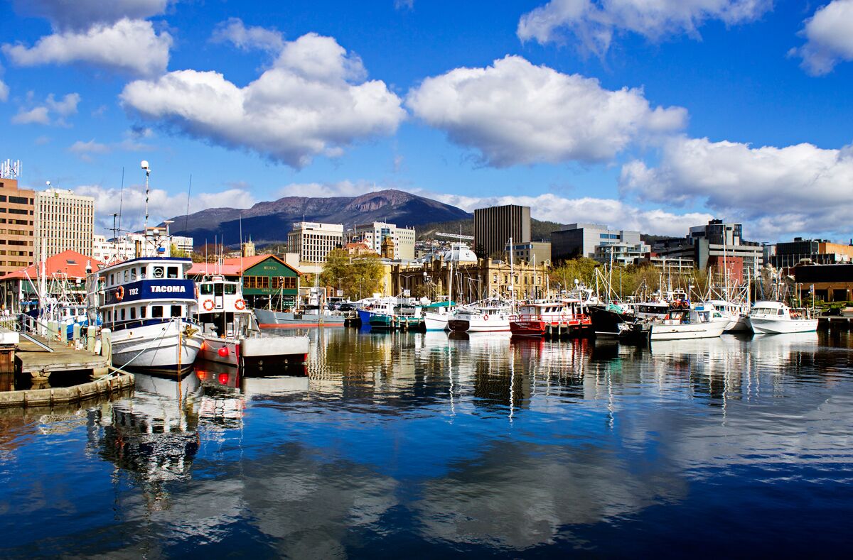 Wandering down by the old harbour in Hobart Tasmania.