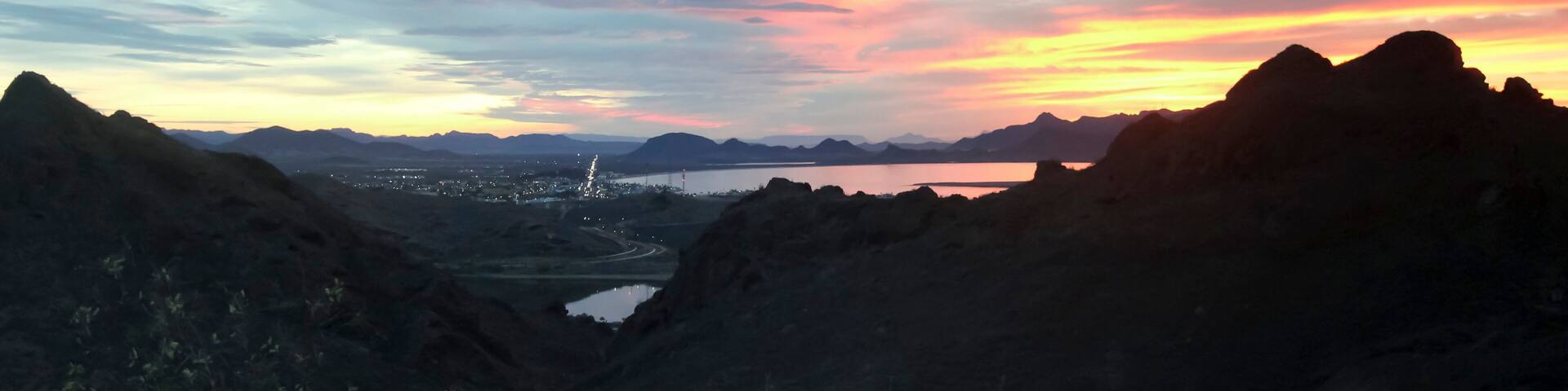 A Scenic View from the Tetakawi Trail of San Carlos, Sonora, Mexico