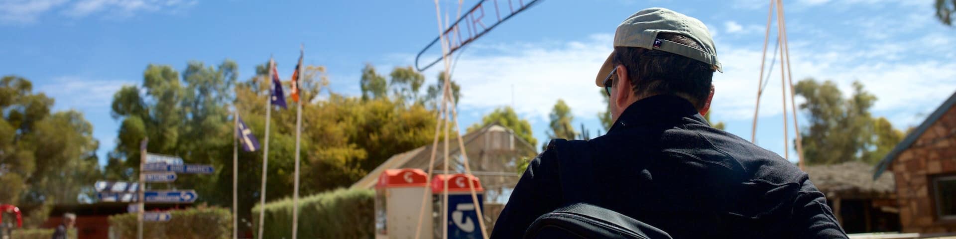 Red Centre which includes signage and tranquil scenes as well as an individual male