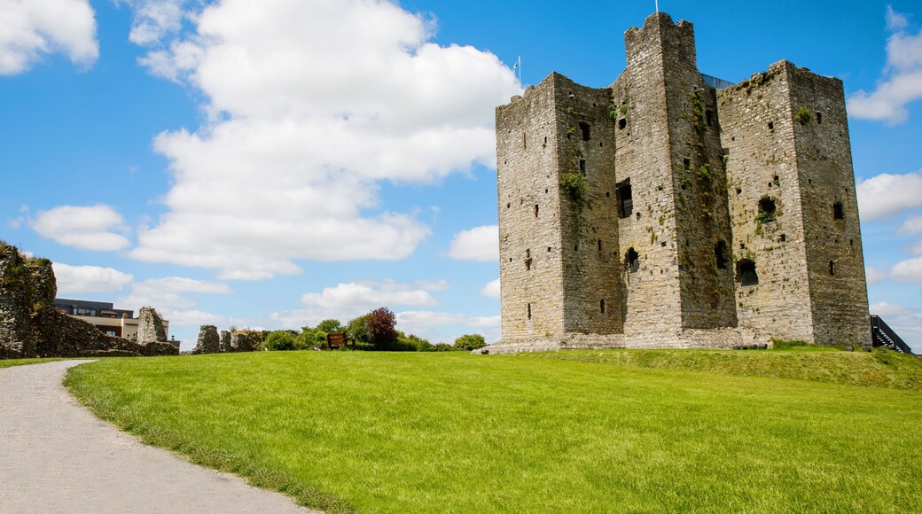 A panoramic view of Trim castle in County Meath on the River Boyne, Ireland. It is the largest Anglo-Norman Castle in Ireland