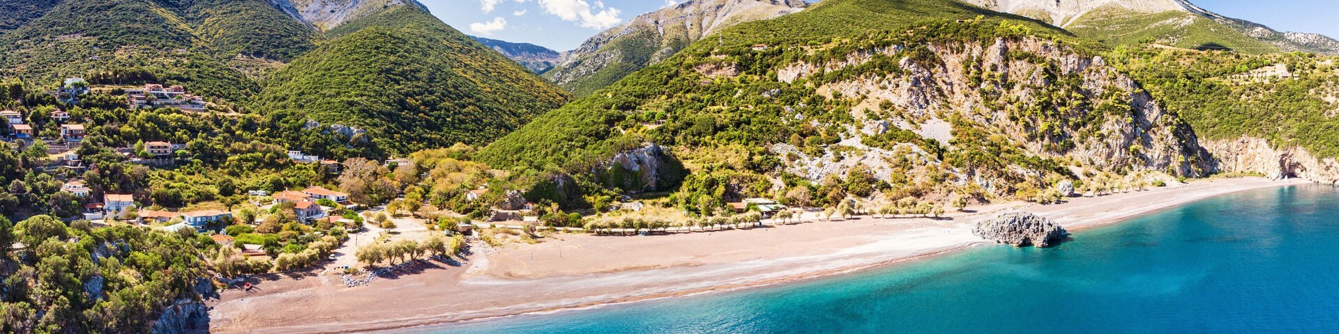 The beach Limnionas in Evia, Greece