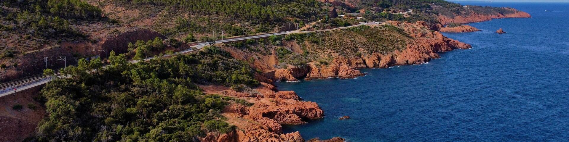 Drone photo Esterel Massif Frejus France europe