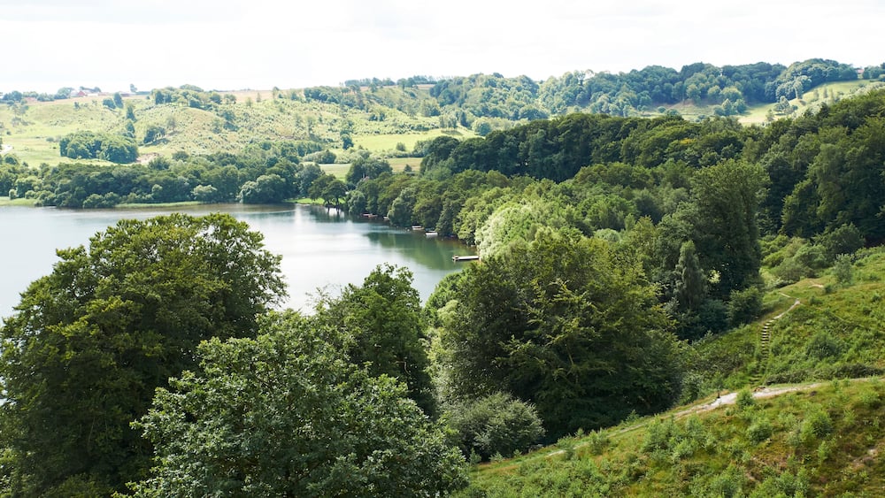 View over Hald Lake from Dollerup bakker