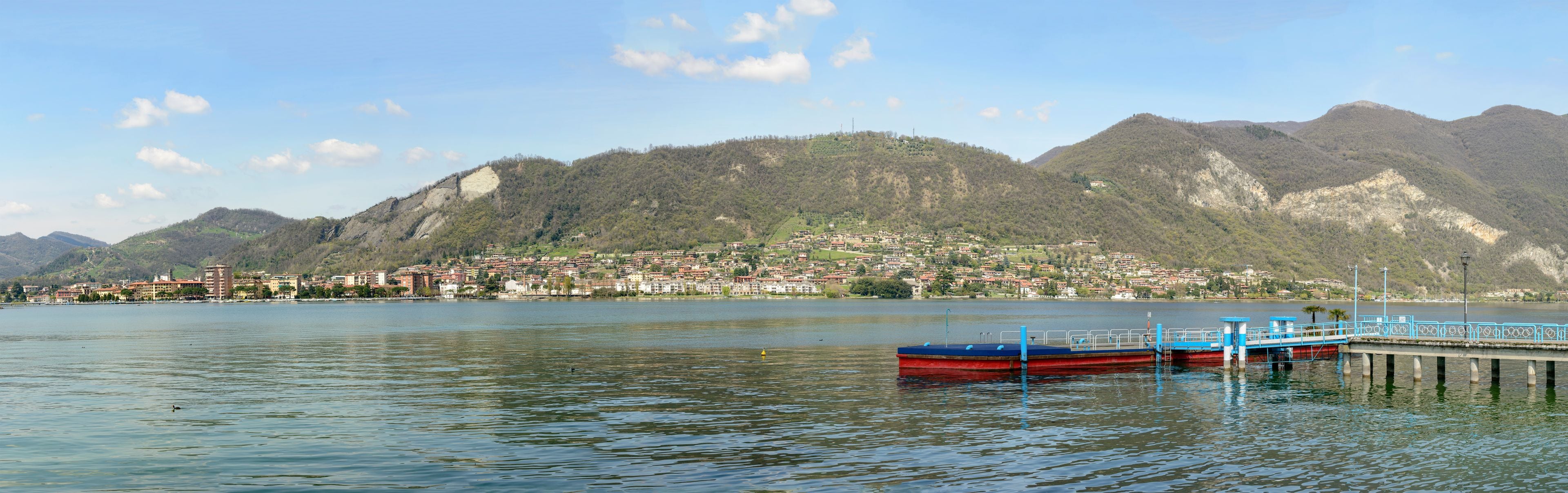 Sebino lake landscape, from Paratico, Italy