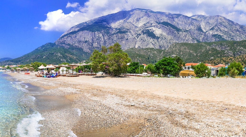 Greece. Beautiful turquoise beach scenery , Samos island, Marathokampos village