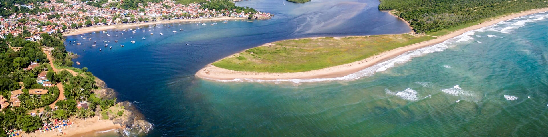 Vista aérea de Itacaré, Bahia, Brasil