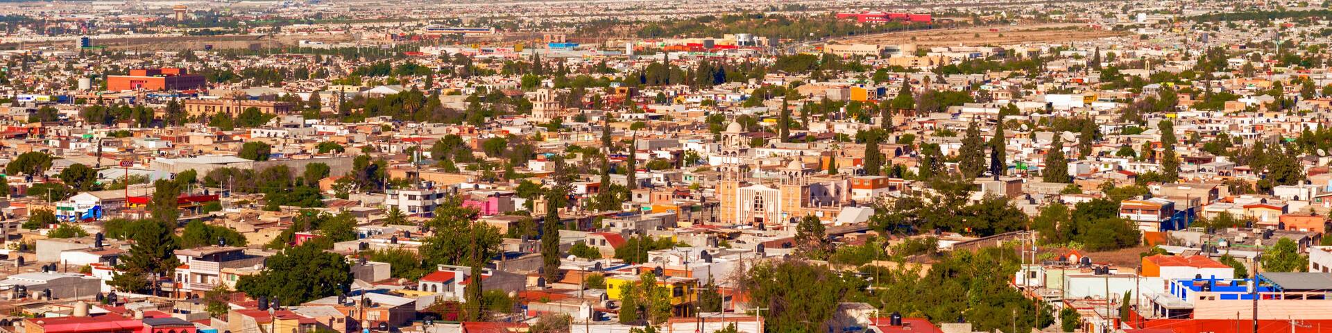 Panorama of the city of Saltillo in Mexico.