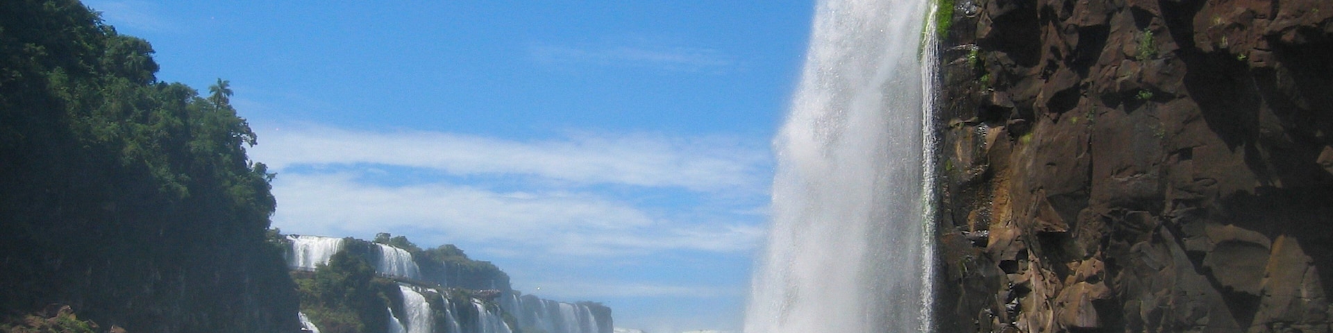 South Region showing a river or creek, rainforest and a cascade