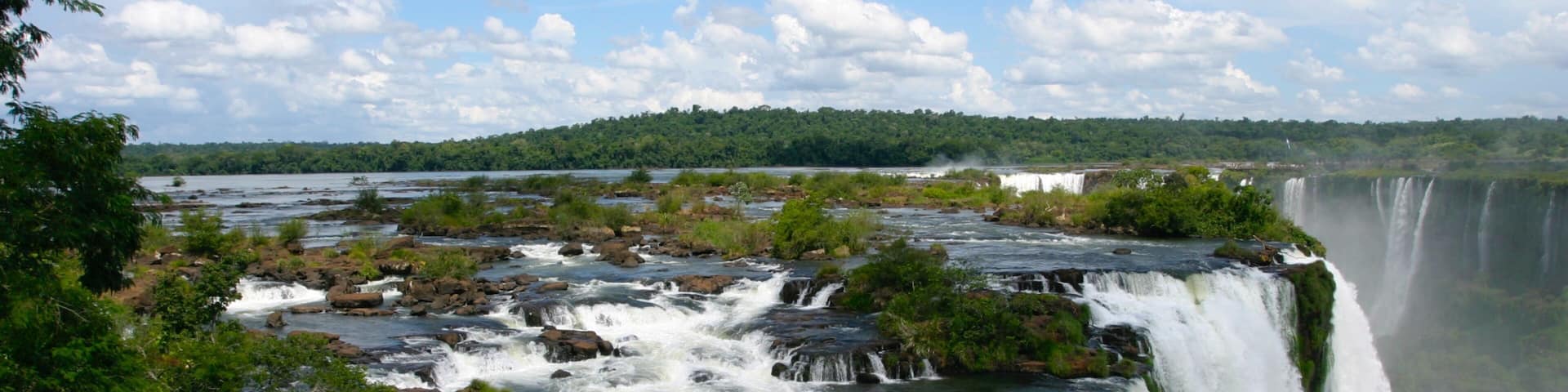 Paraná which includes rainforest, a waterfall and a river or creek