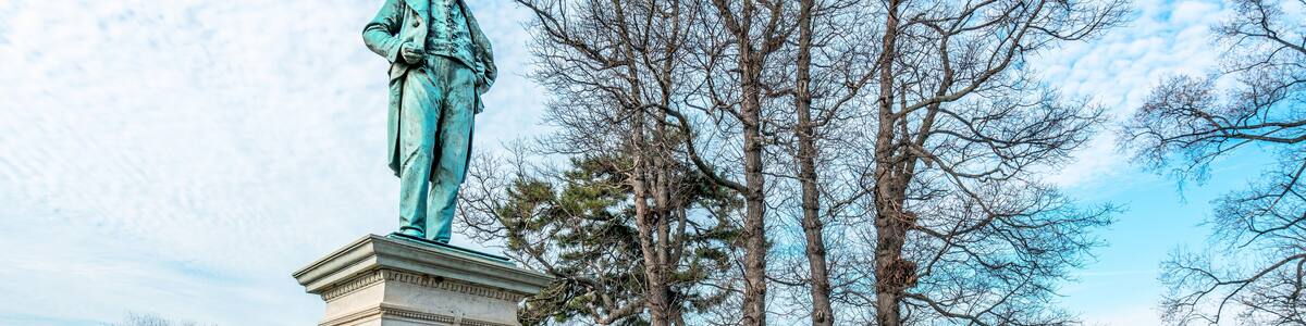 Philadelphia, Pennsylvania, USA - December, 2018 - Stephen Girard statue is outside of the Philadelphia Museum Art.