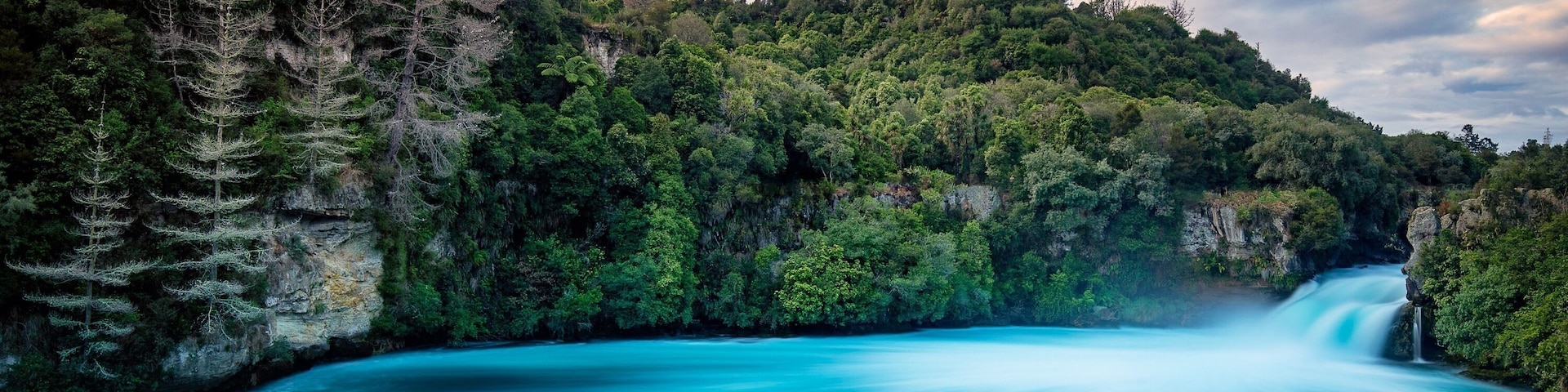 A few kilometres downstream from Lake Taupo the river changes to some rapids for a short distance. When the rapids finish there is a drop which creates a waterfall. It all ends with this scene which is stunning. Only a 30 second walk from the car park to the river this shot was taken about a 5 minute walk further downstream on the main track at sunrise.