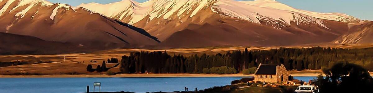 The most photographed Church of the Good Shepherd in Lake Tekapo foreshore