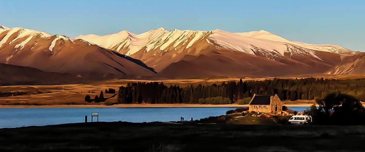 The most photographed Church of the Good Shepherd in Lake Tekapo foreshore