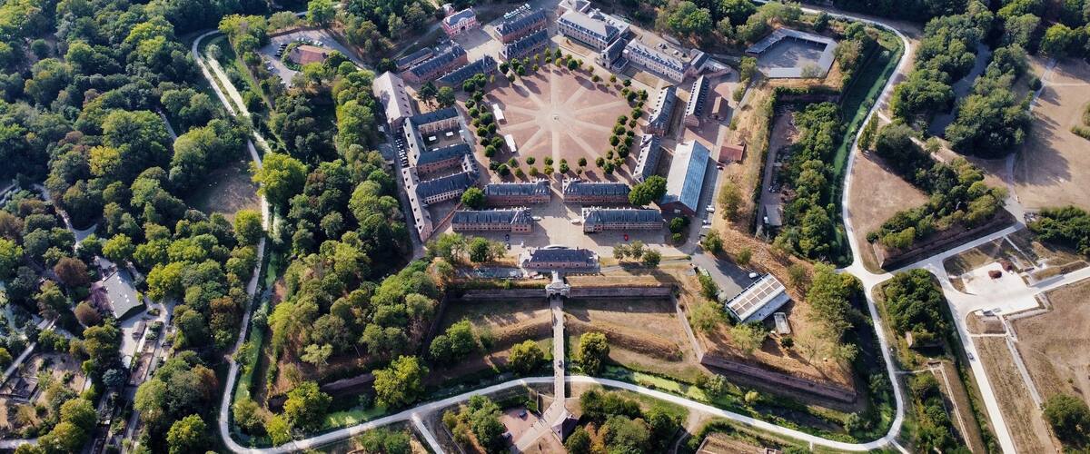 drone photo Lille citadel, citadelle de lille France Europe