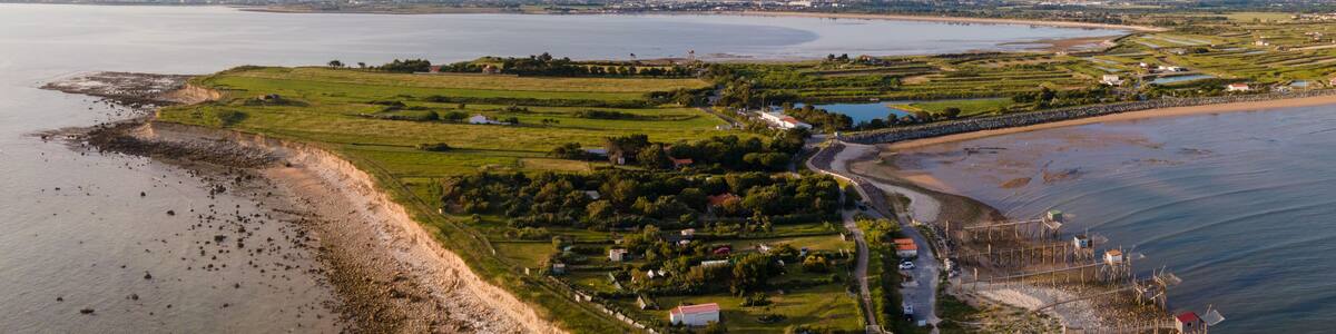 Vue aérienne plage d'Angoulins Charente Maritime France