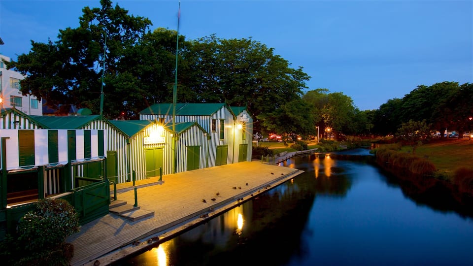 Punting on the Avon which includes a river or creek and night scenes