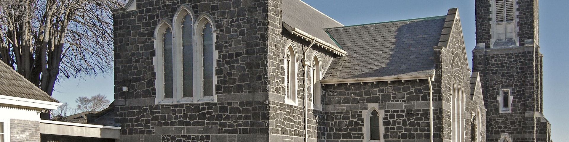 Old stone church at Merivale, Christchurch, New Zealand