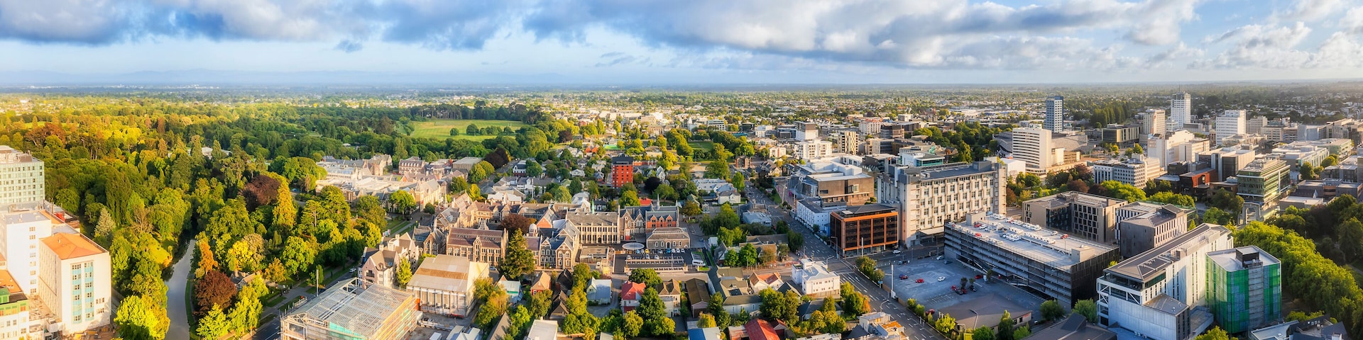 D NZ CBD Christchurch low short pan