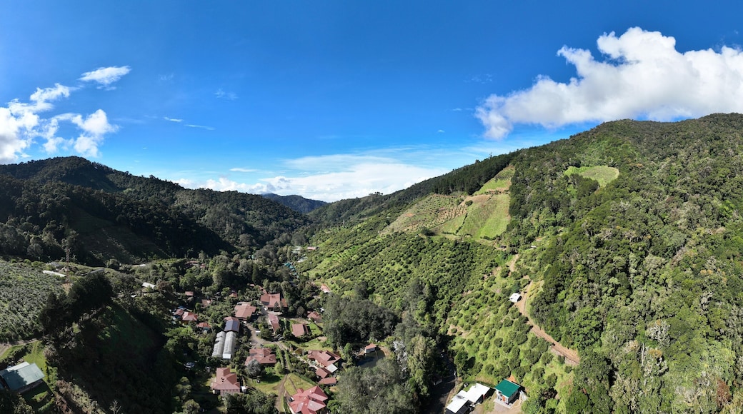 Aerial View of the Mountains of San Gerardo de Dota near the Savegre River in Costa Rica