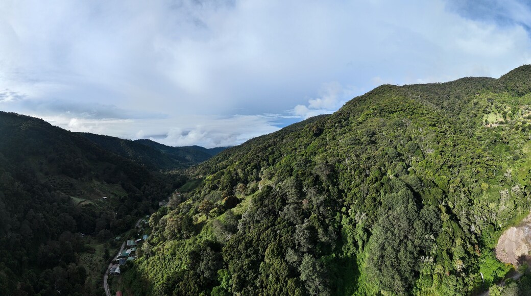 Aerial View of the Mountains of San Gerardo de Dota near the Savegre River in Costa Rica