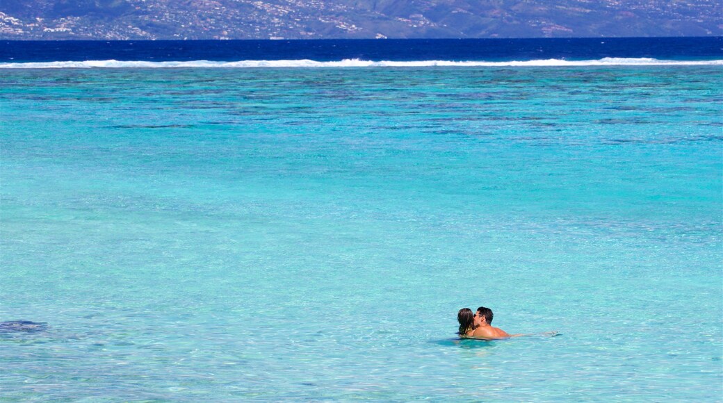 Temae showing general coastal views, tropical scenes and swimming