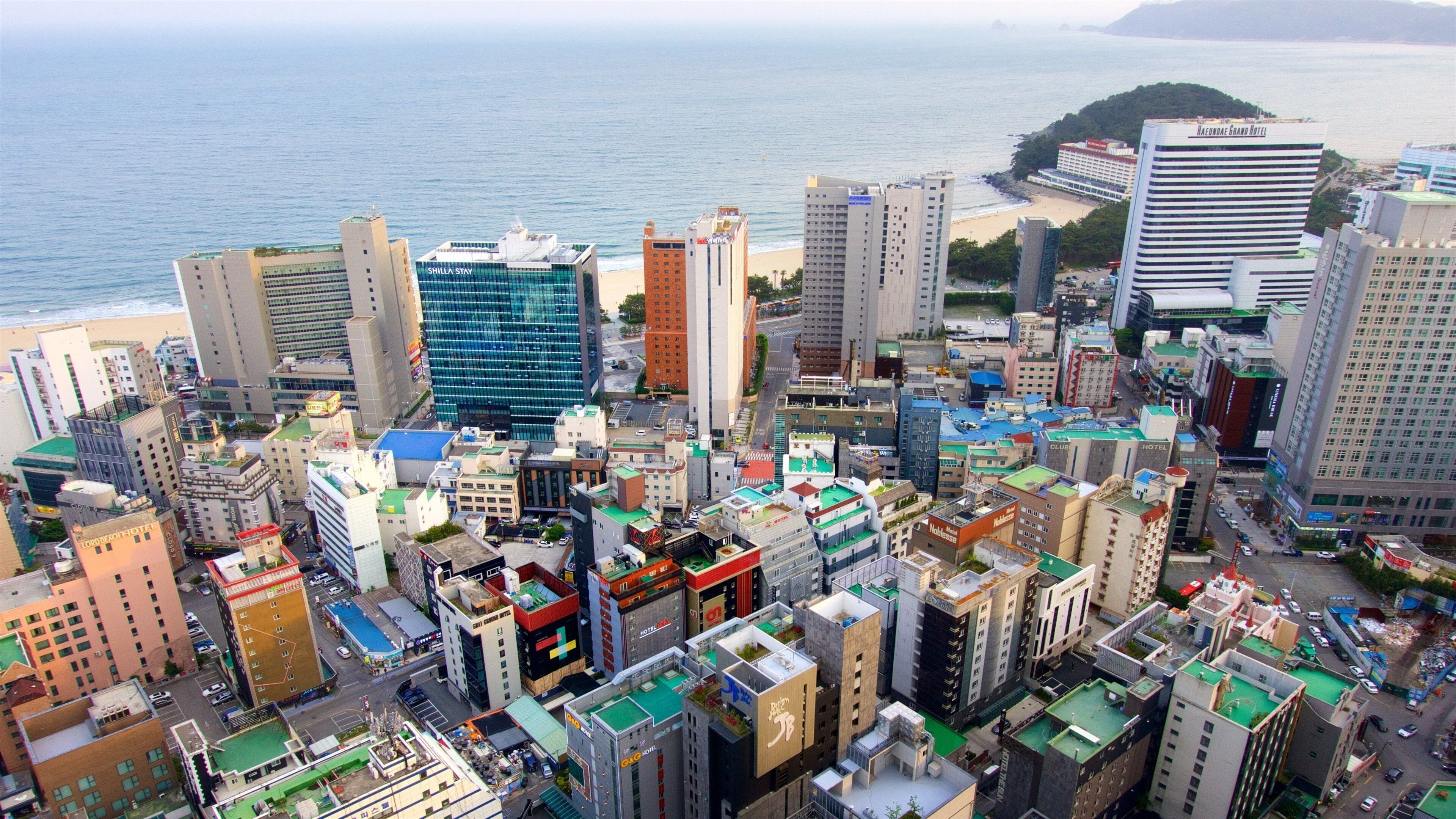 Haeundae featuring general coastal views, a city and a coastal town