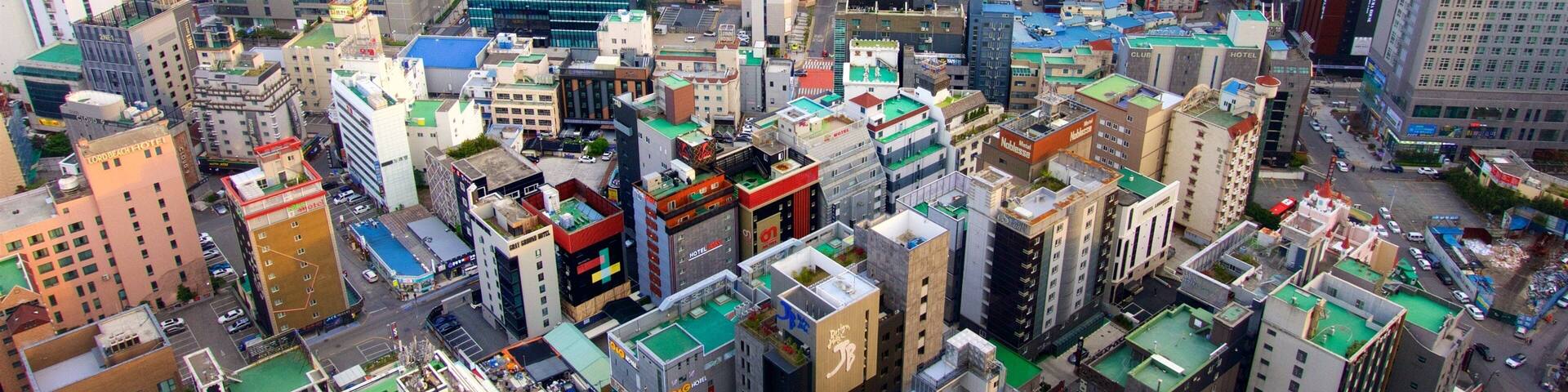 Haeundae featuring general coastal views, a city and a coastal town