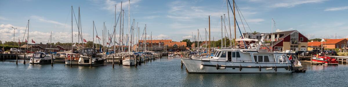 Harbor marina in Juelsminde for small boats, Jutland Denmark