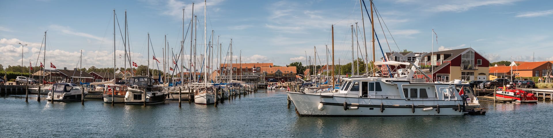 Harbor marina in Juelsminde for small boats, Jutland Denmark