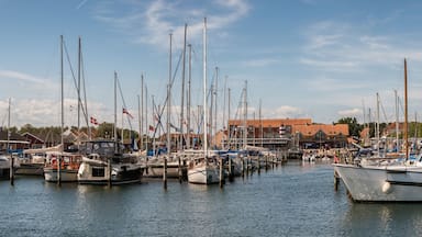Harbor marina in Juelsminde for small boats, Jutland Denmark