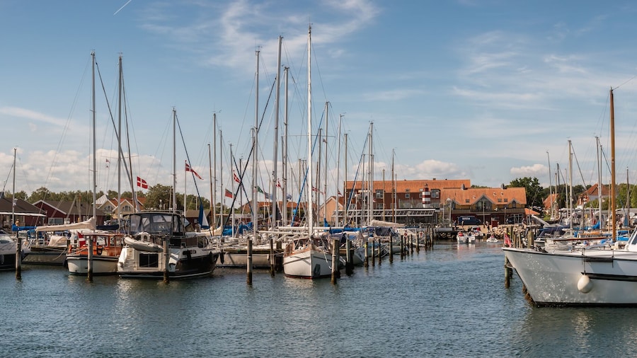 Harbor marina in Juelsminde for small boats, Jutland Denmark
