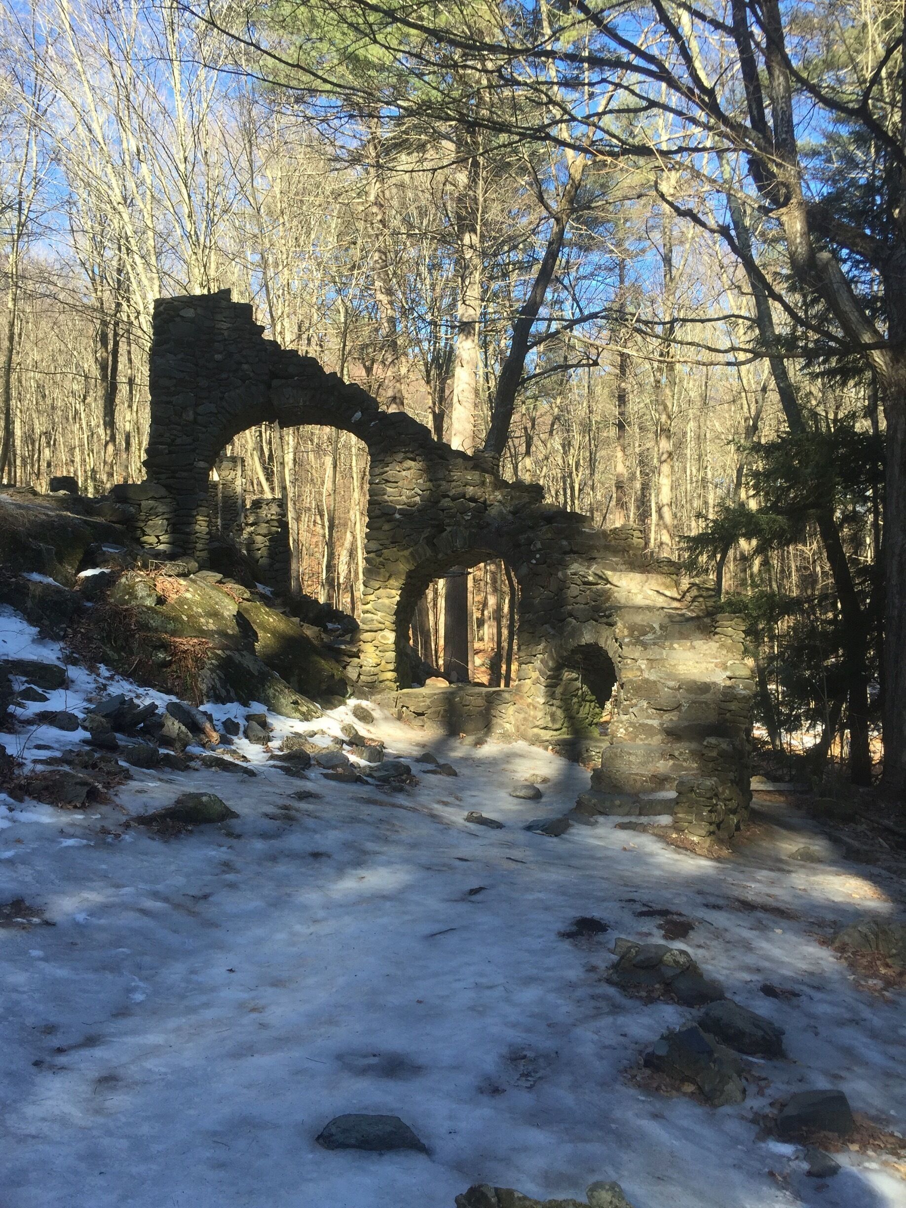 Super quick little hike to these "ruins". Local said they're haunted, and that if you climb those stairs Madame Sherri will push you off the top. 