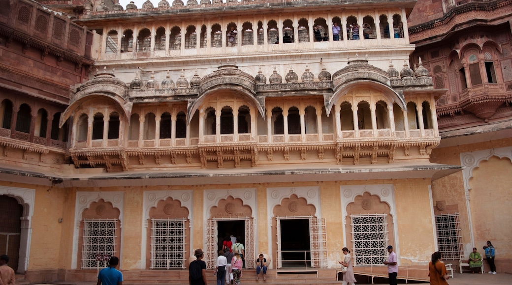 Meherangarh fort interior architecture, Jodhpur, Rajasthan, India