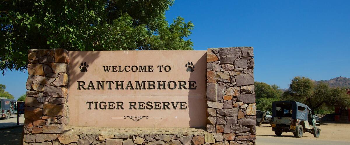 Ranthambore National Park featuring signage