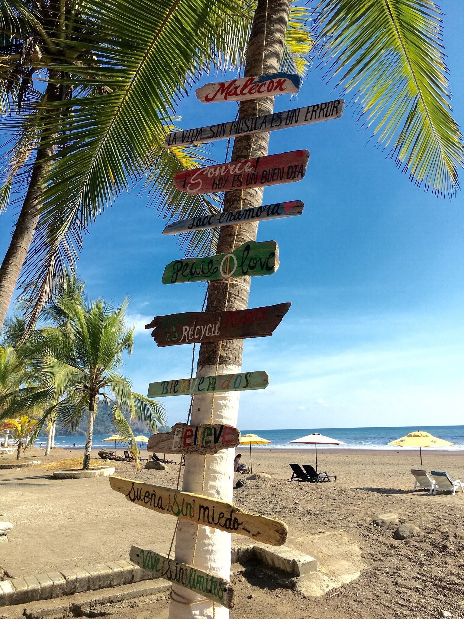 Surfing place in Costa Rica 